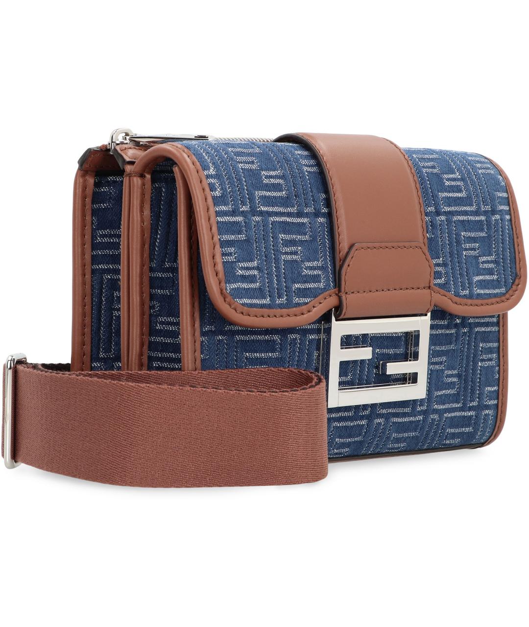 FENDI Синяя деним сумка на плечо, фото 2