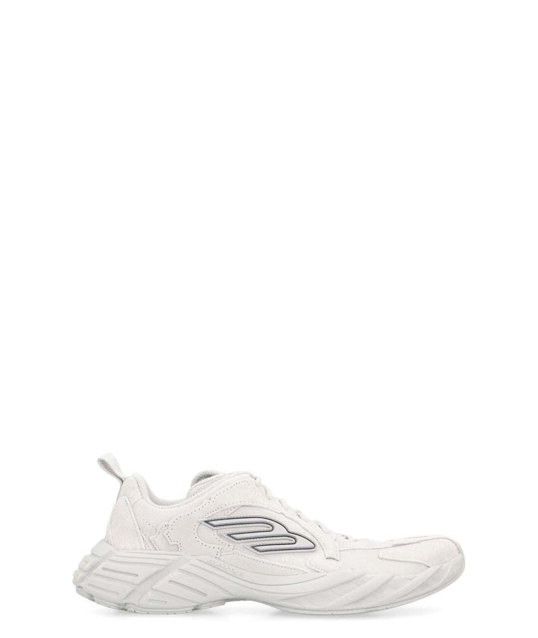 BALENCIAGA Серые кожаные низкие кроссовки / кеды, фото 1