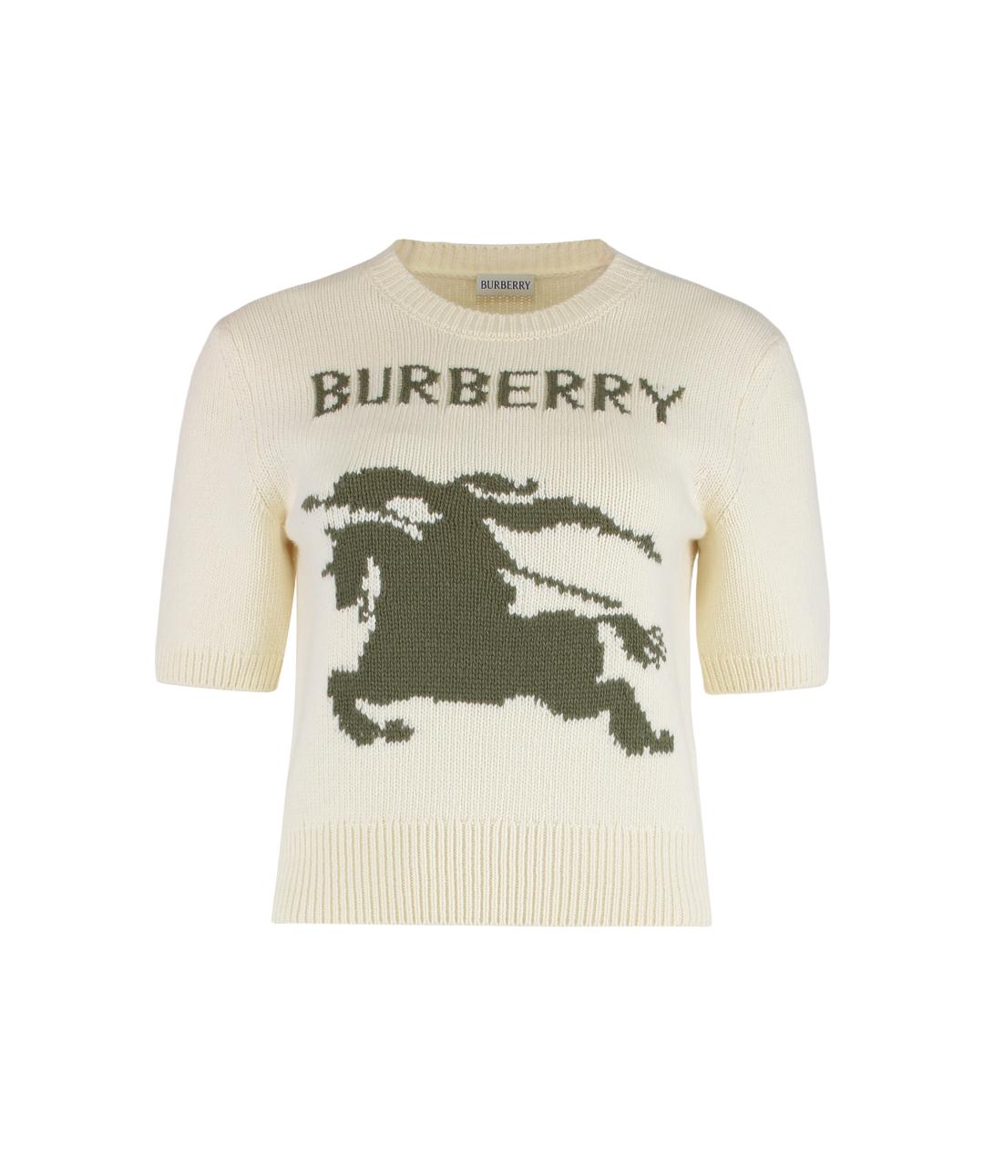 BURBERRY Белый шерстяной джемпер / свитер, фото 1