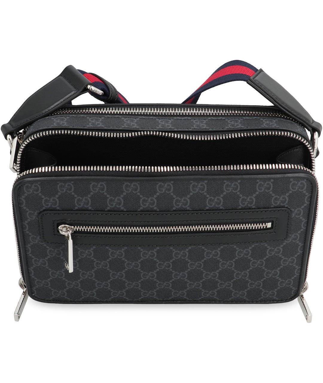 GUCCI Черная сумка на плечо из искусственной кожи, фото 5
