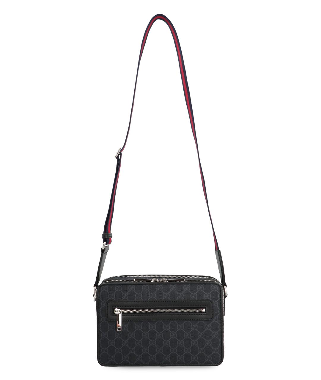 GUCCI Черная сумка на плечо из искусственной кожи, фото 4