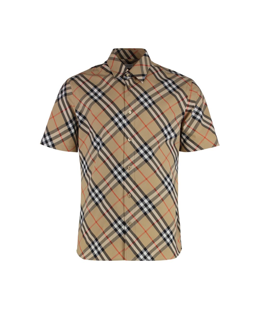 BURBERRY Бежевая хлопковая кэжуал рубашка, фото 1