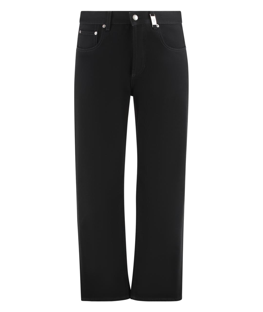ALEXANDER MCQUEEN Черные хлопковые прямые джинсы, фото 1