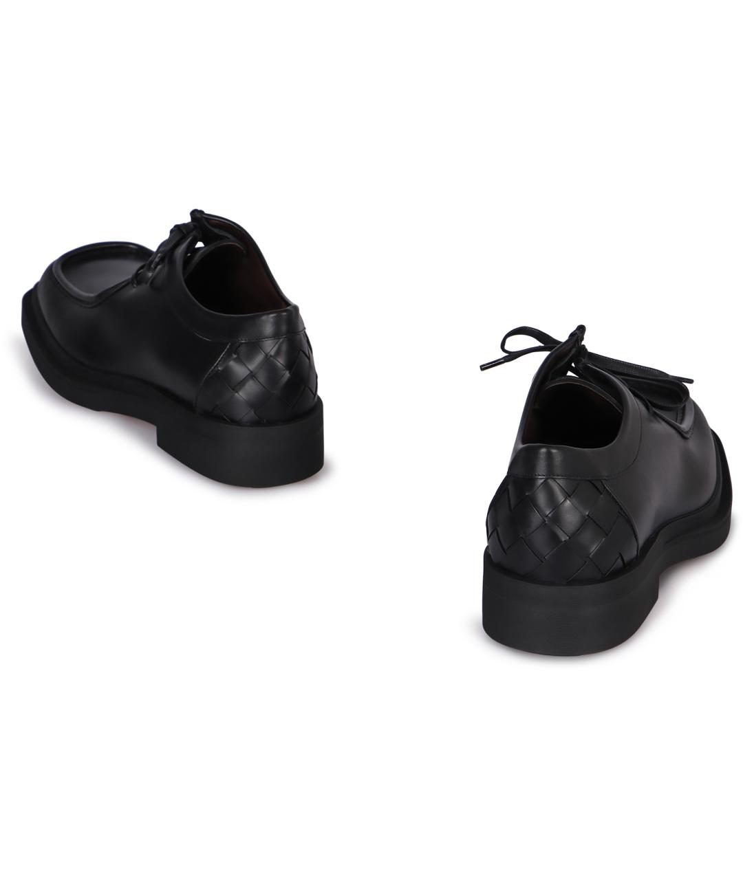 BOTTEGA VENETA Черные кожаные туфли, фото 3