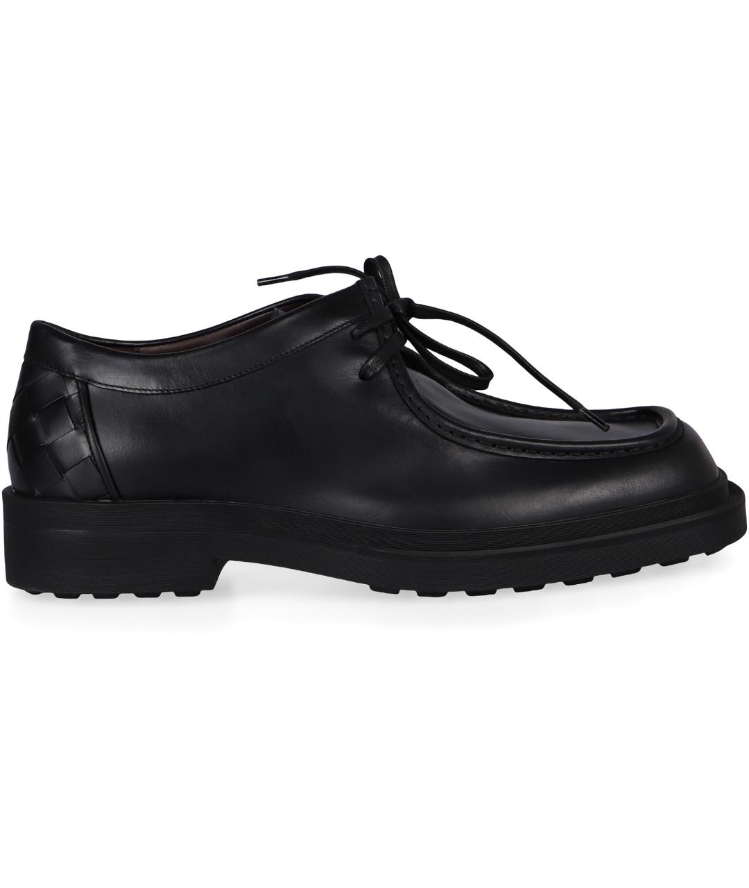 BOTTEGA VENETA Черные кожаные туфли, фото 1