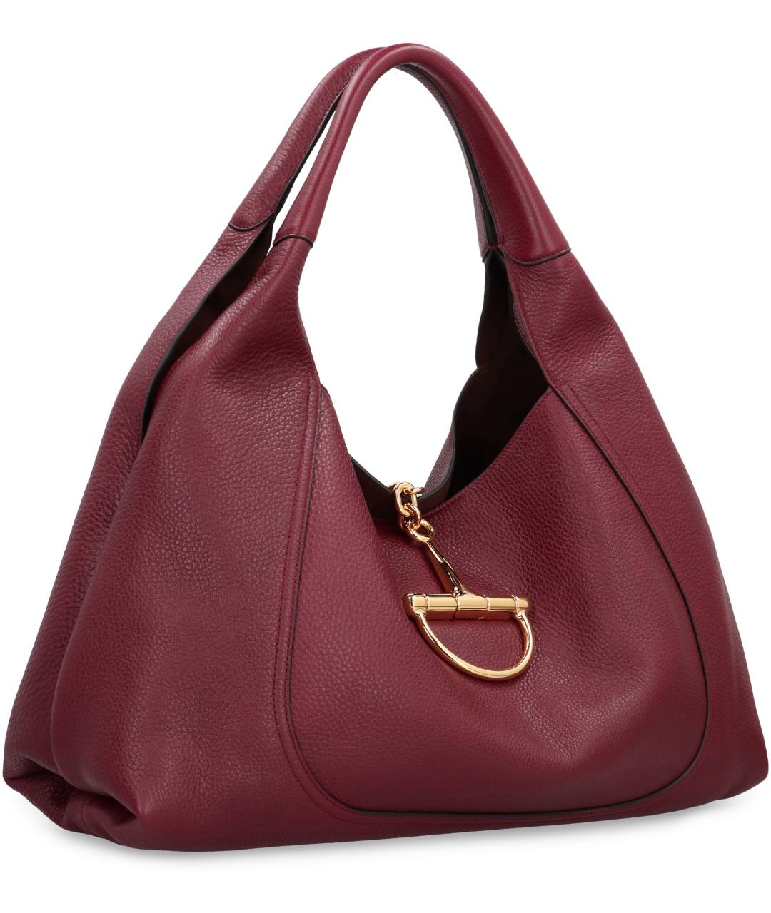 GUCCI Бордовая кожаная сумка тоут, фото 3