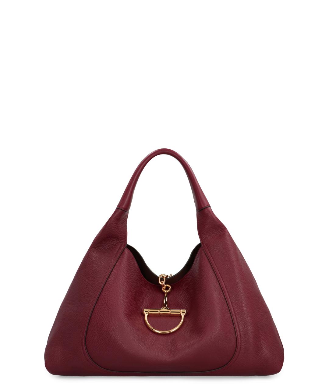 GUCCI Бордовая кожаная сумка тоут, фото 1