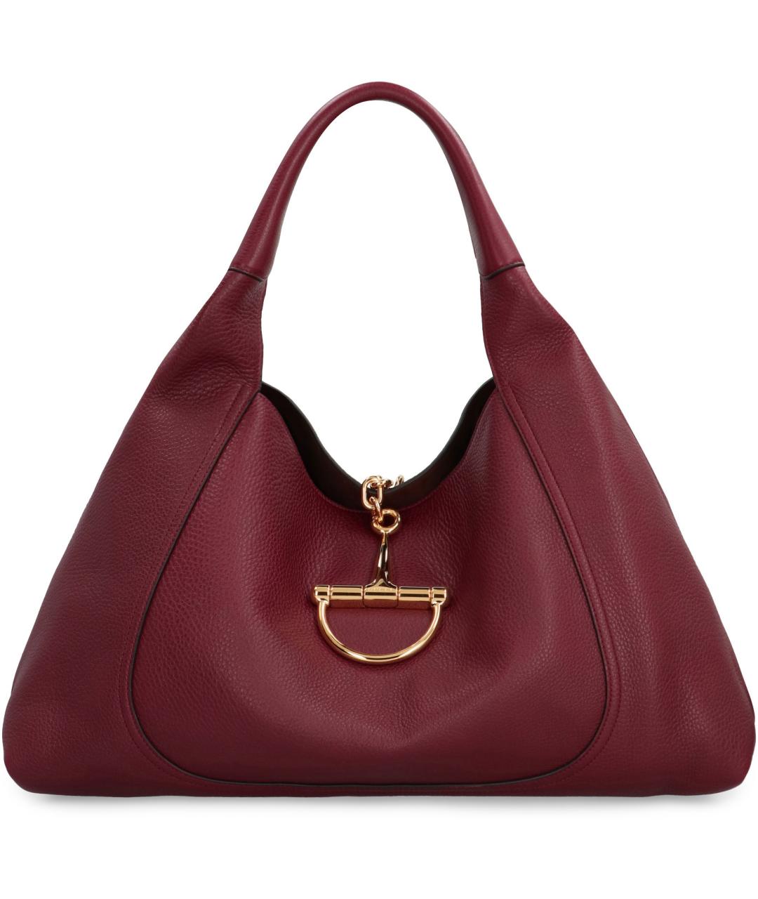 GUCCI Бордовая кожаная сумка тоут, фото 2