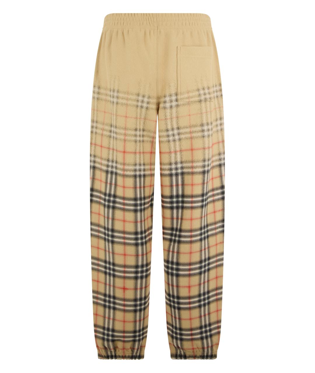 BURBERRY Бежевые хлопковые повседневные брюки, фото 2
