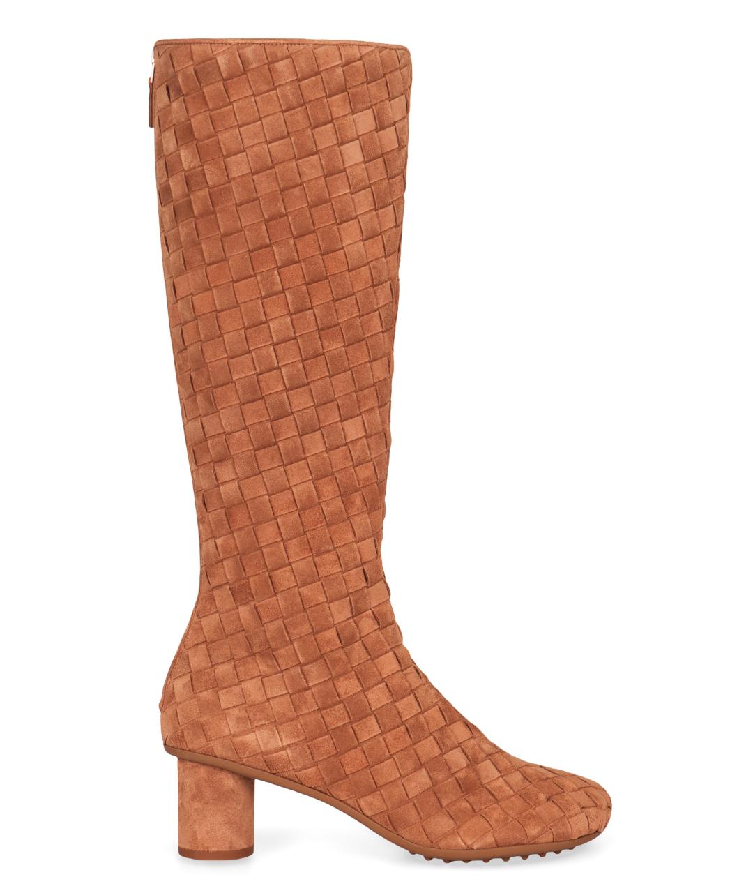 BOTTEGA VENETA Бежевые кожаные сапоги, фото 1