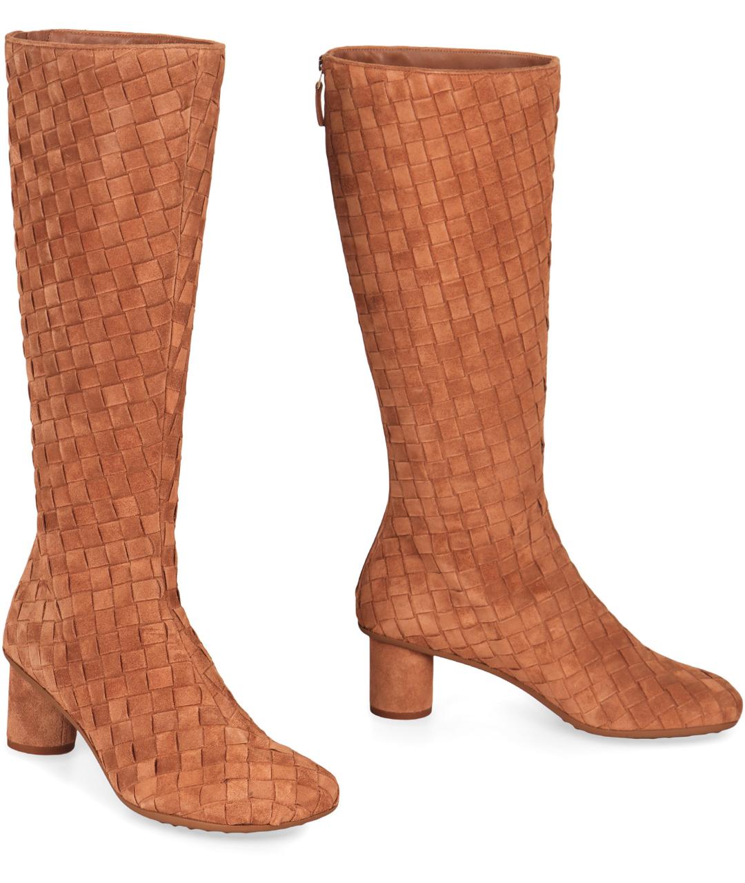 BOTTEGA VENETA Бежевые кожаные сапоги, фото 2
