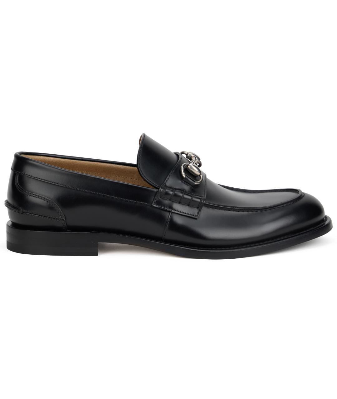 GUCCI Черные кожаные лоферы, фото 2