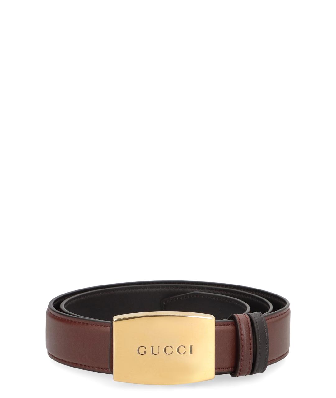 GUCCI Коричневый кожаный ремень, фото 1