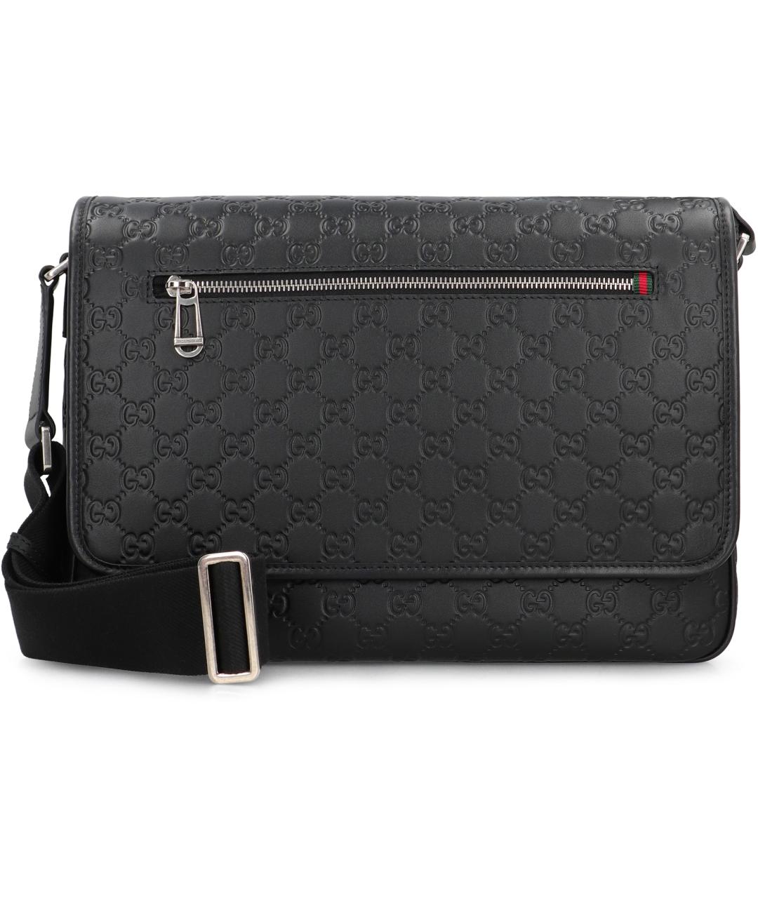 GUCCI Черная кожаная сумка на плечо, фото 2
