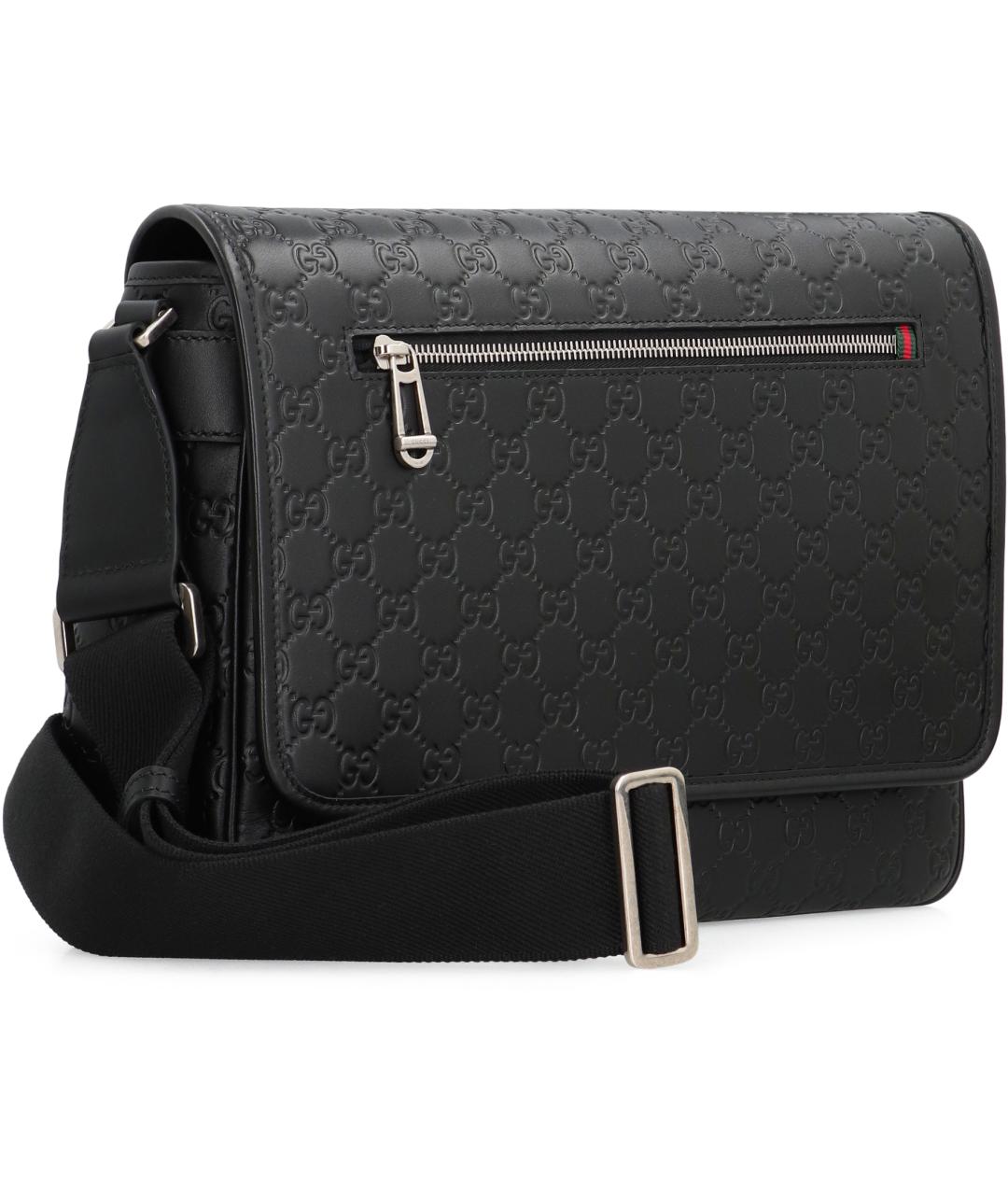 GUCCI Черная кожаная сумка на плечо, фото 3