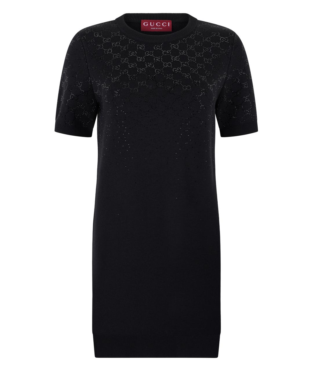 GUCCI Черное шерстяное платье, фото 1
