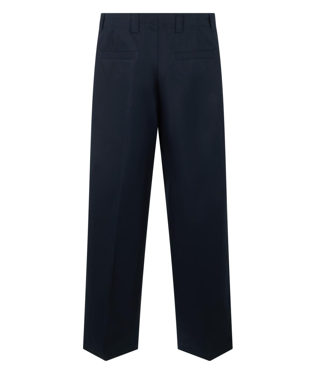 GUCCI Синие хлопковые классические брюки, фото 2