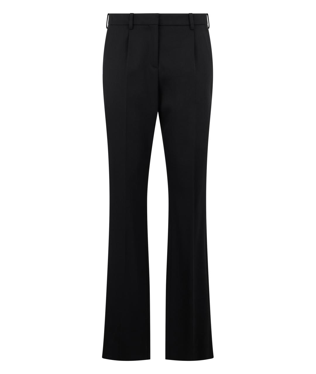 BALENCIAGA Черные шерстяные прямые брюки, фото 1