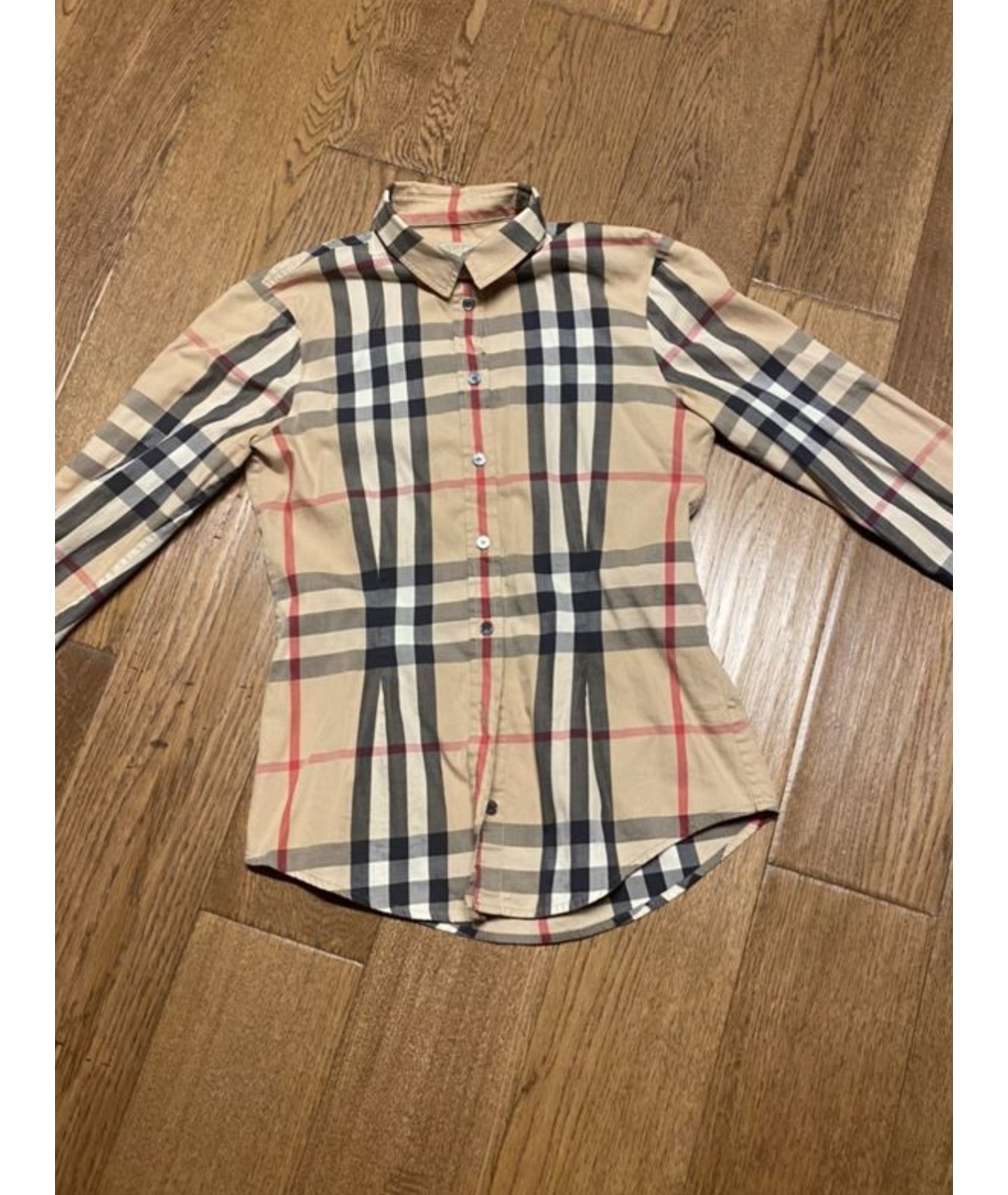 BURBERRY Коричневая хлопковая рубашка, фото 2