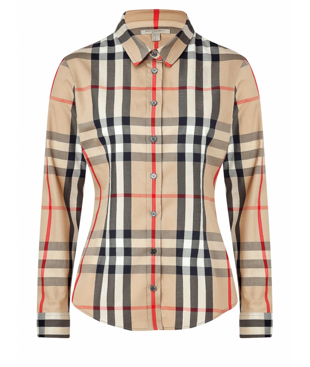 BURBERRY Коричневая хлопковая рубашка, фото 1