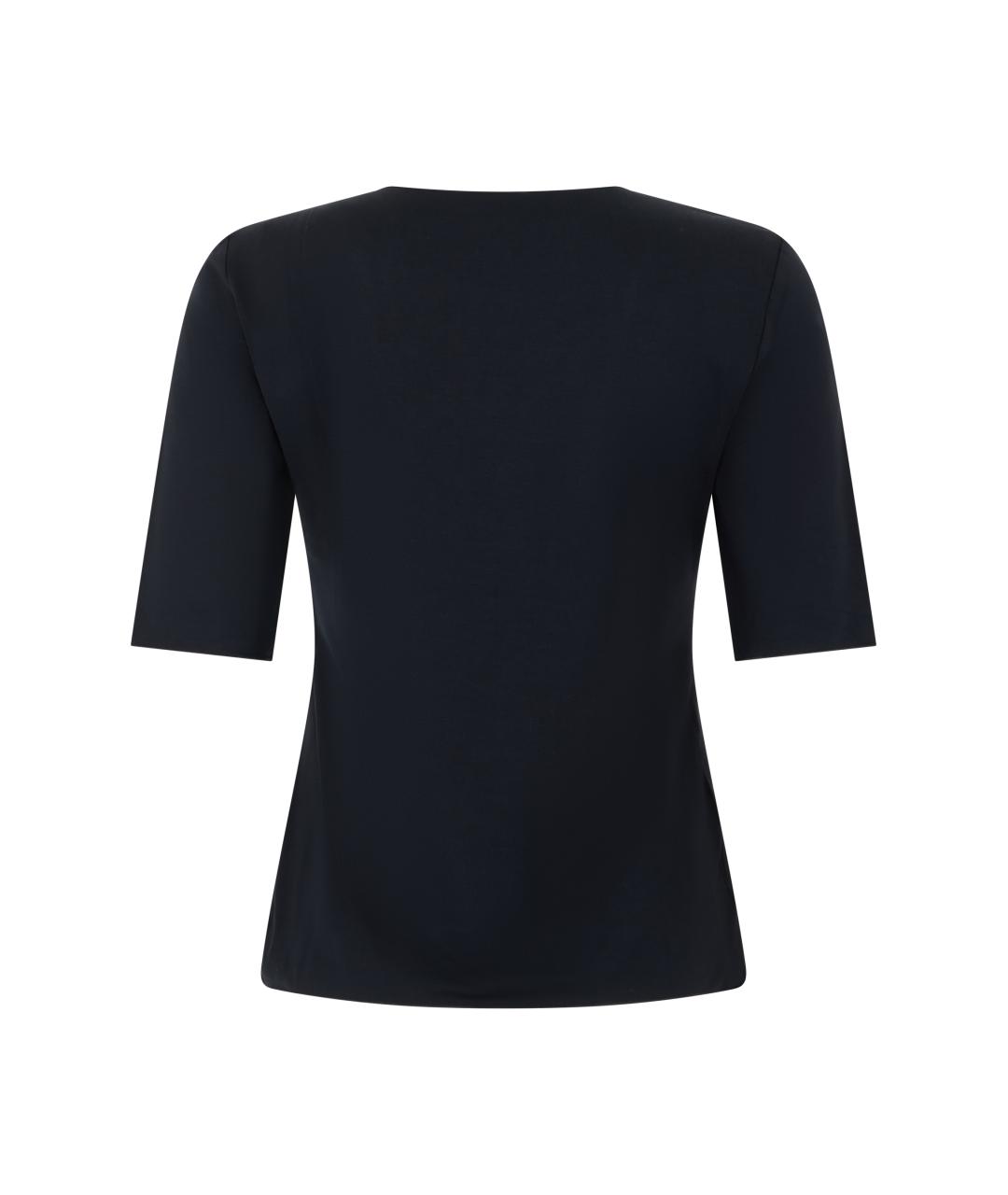 EMPORIO ARMANI Синяя вискозная футболка, фото 2