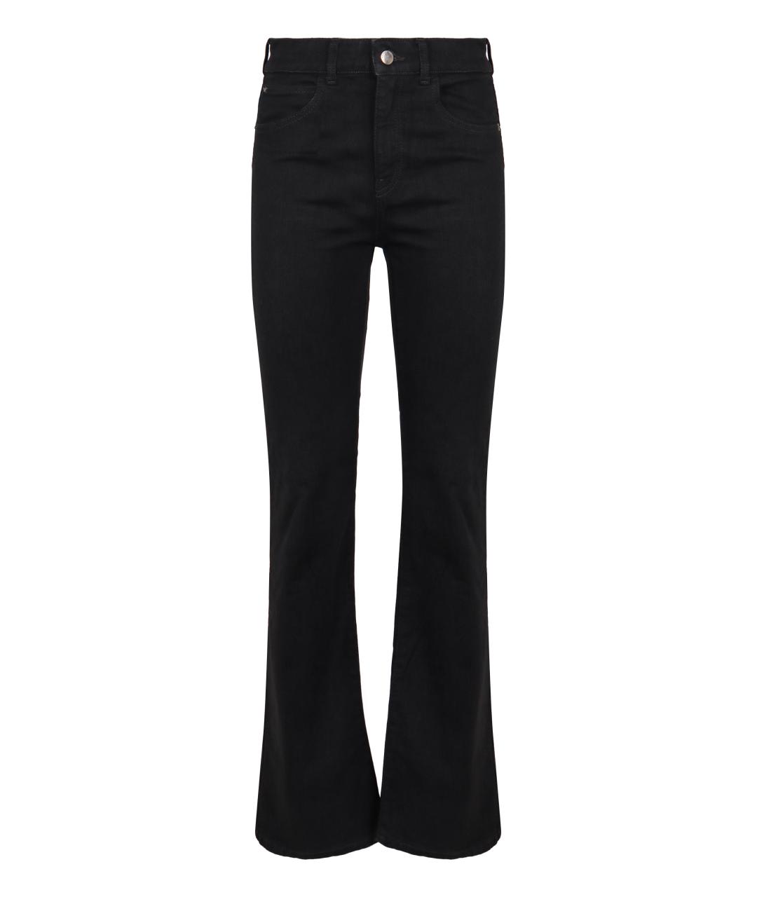 EMPORIO ARMANI Черные хлопковые джинсы клеш, фото 1