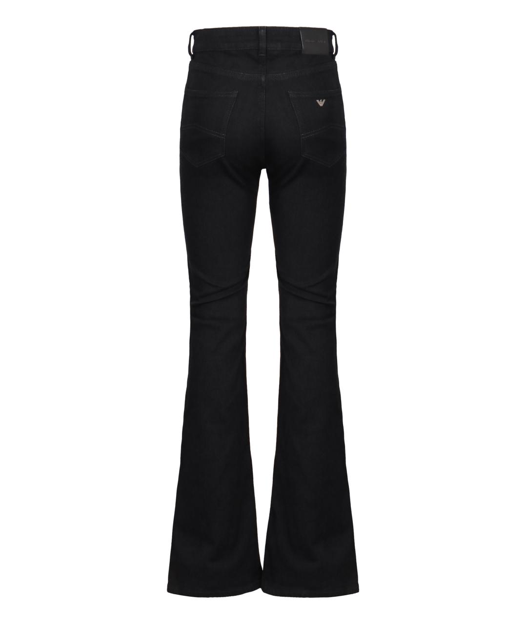 EMPORIO ARMANI Черные хлопковые джинсы клеш, фото 2