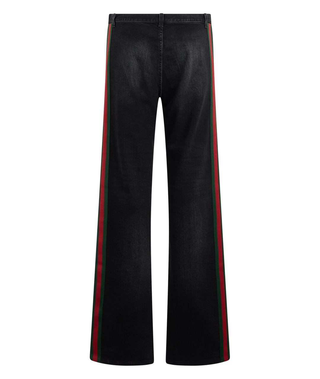 GUCCI Черные хлопковые прямые джинсы, фото 2