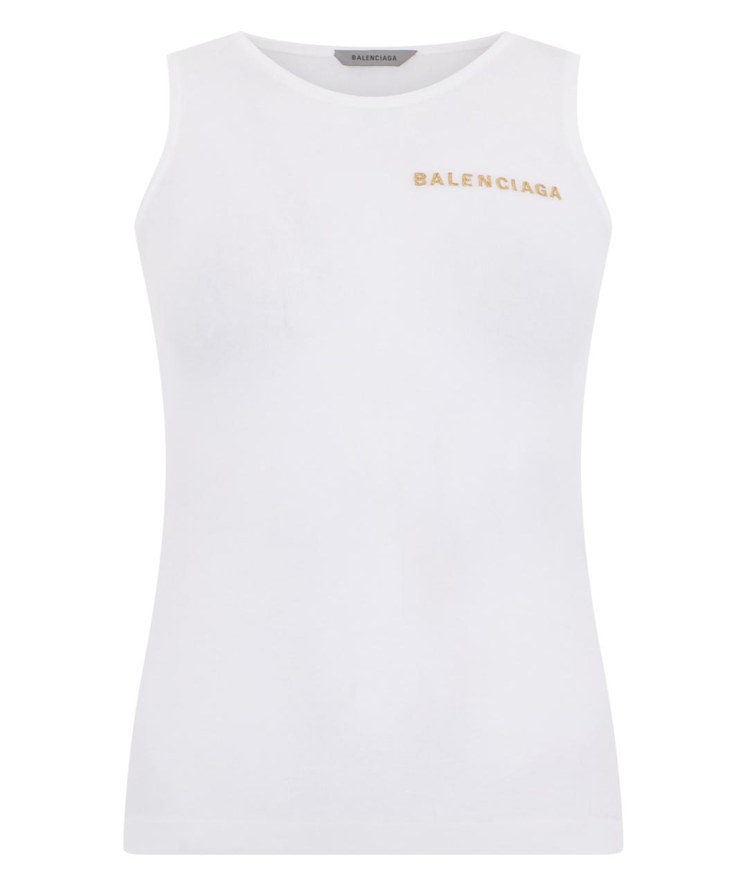 BALENCIAGA Белая хлопковая майка, фото 1