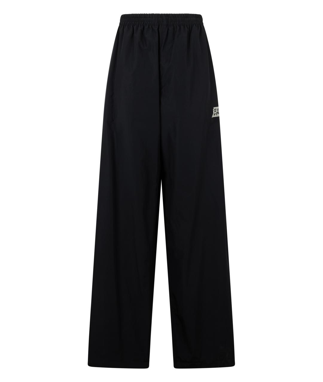 BALENCIAGA Черные хлопковые повседневные брюки, фото 1