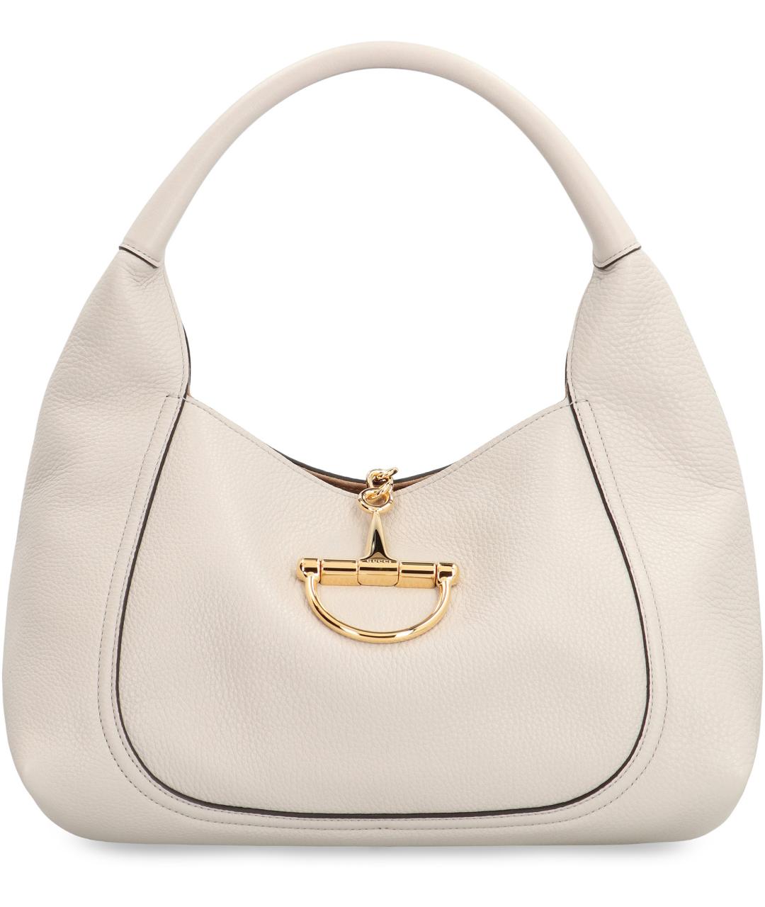 GUCCI Белая кожаная сумка тоут, фото 2