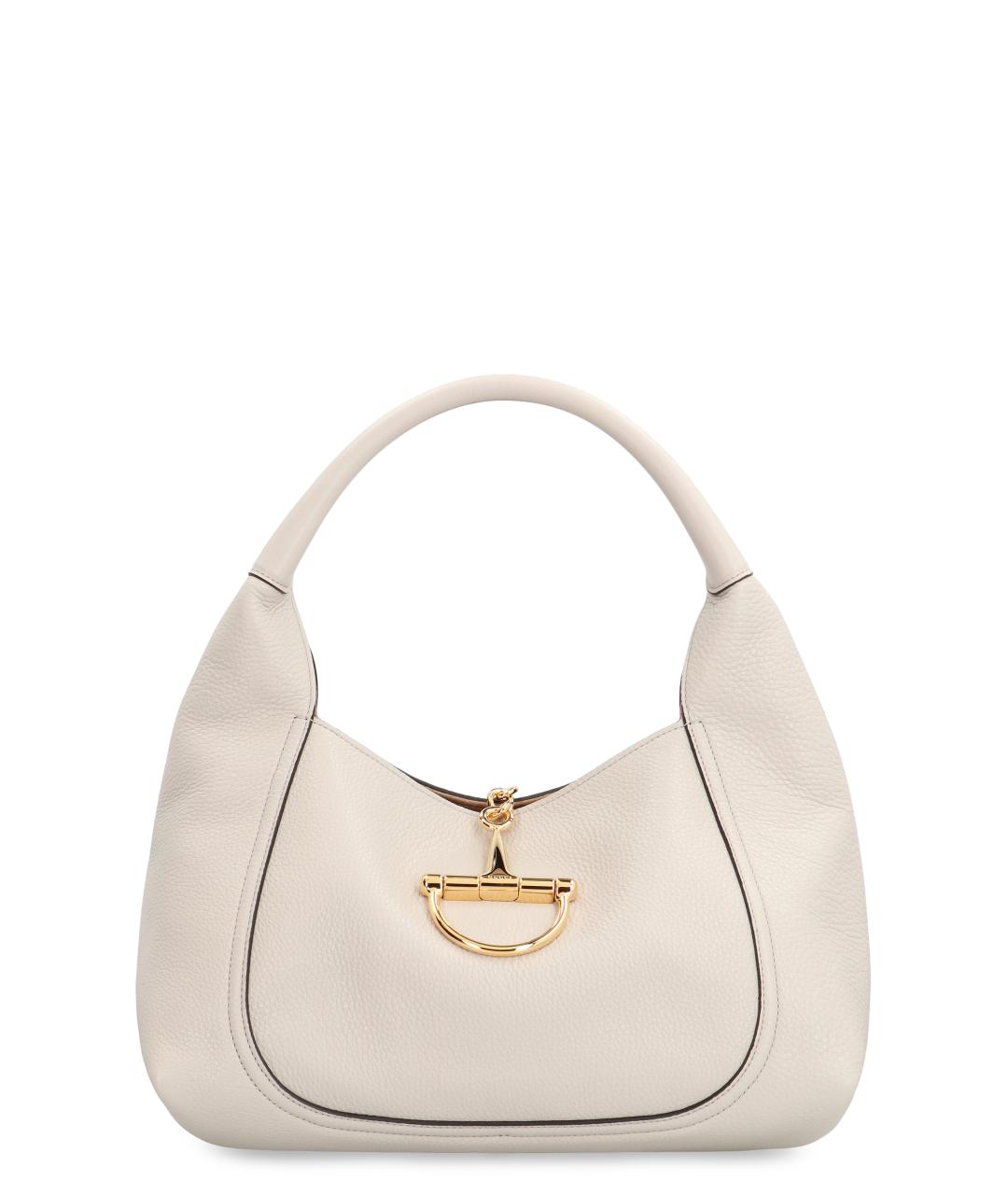 GUCCI Белая кожаная сумка тоут, фото 1