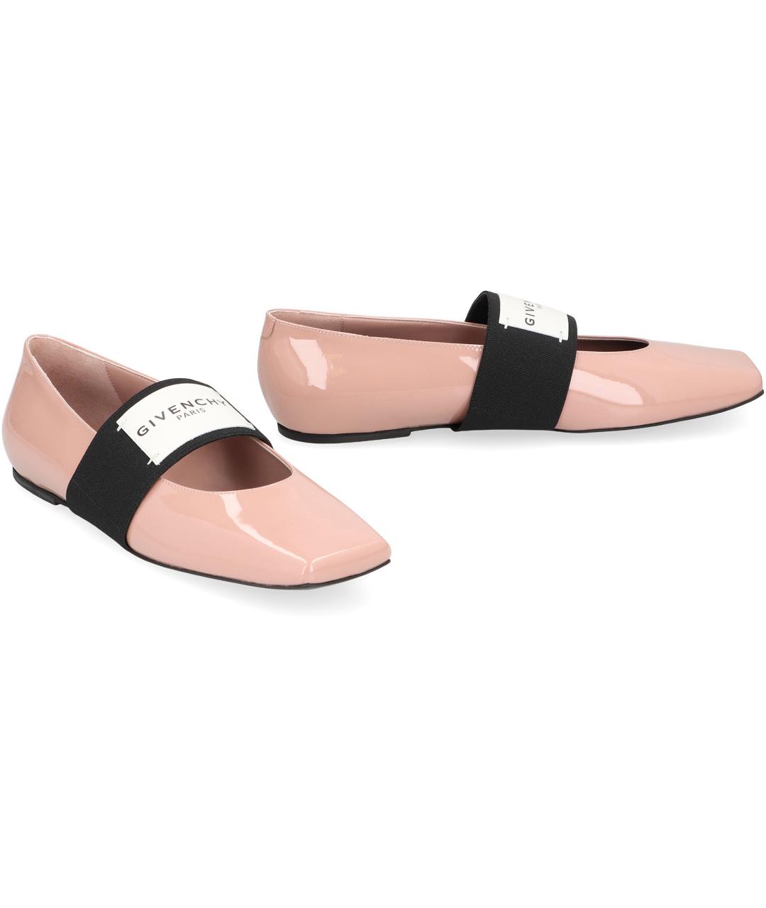 GIVENCHY Розовые кожаные балетки, фото 2
