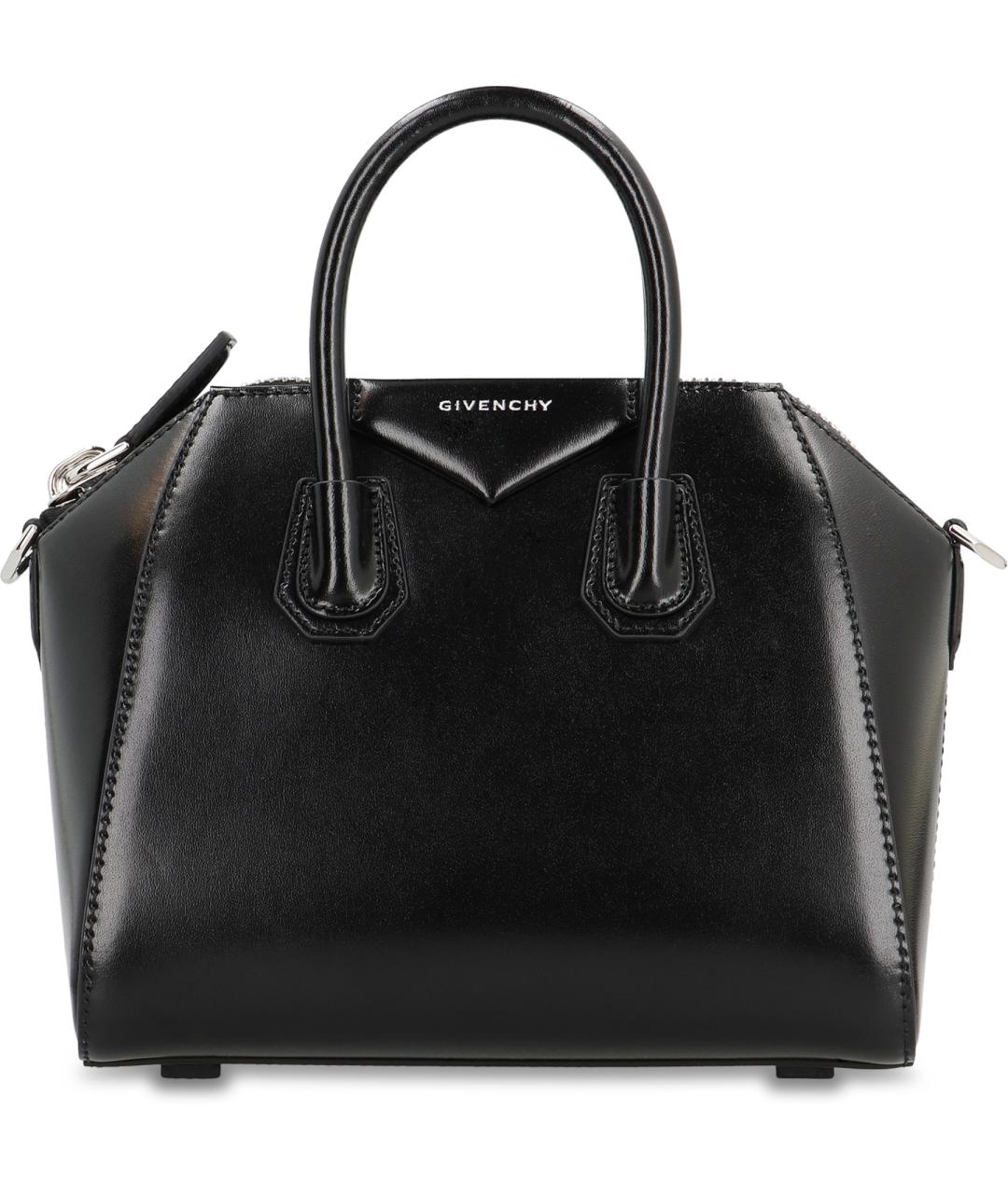 GIVENCHY Черная кожаная сумка тоут, фото 2