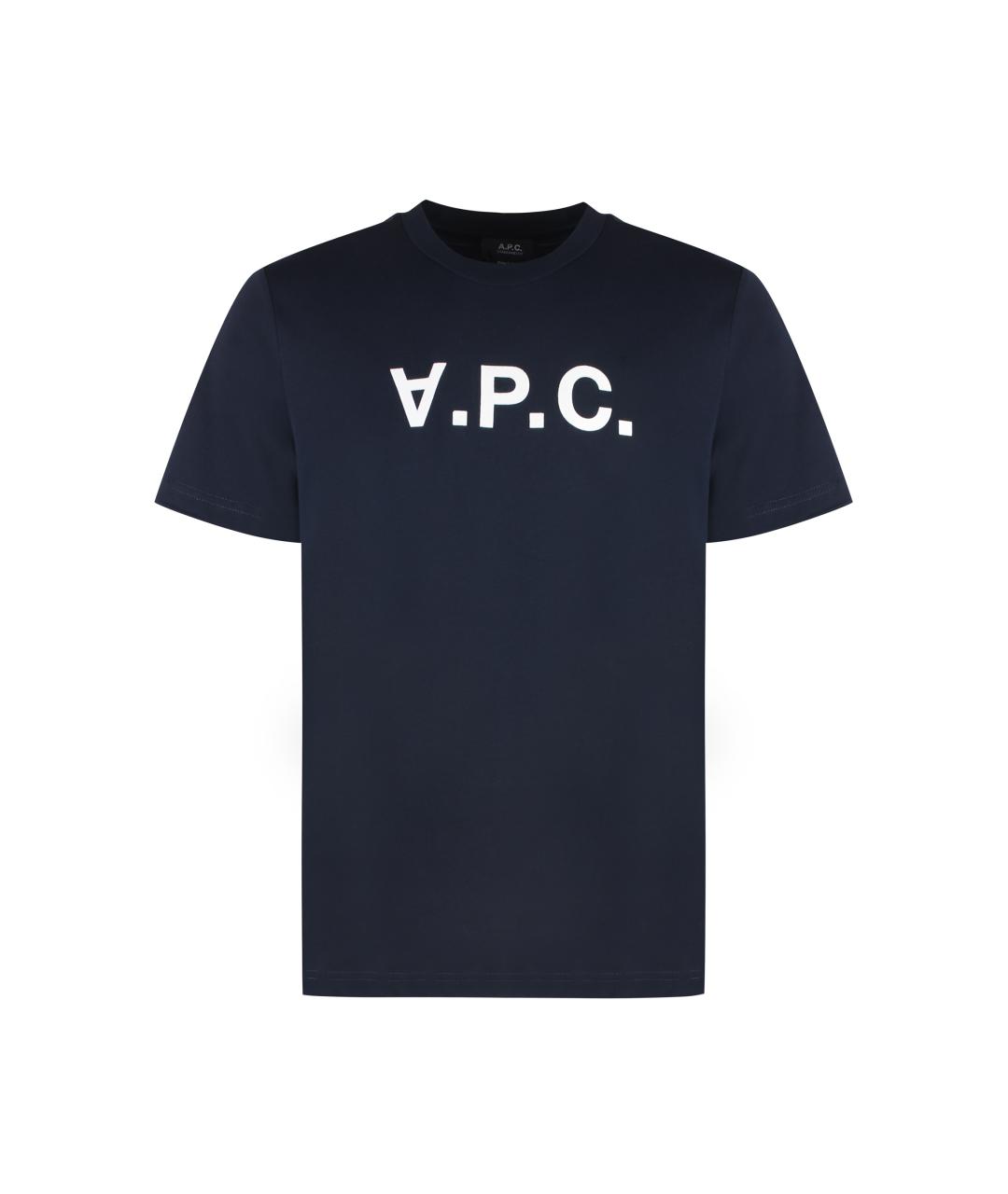 A.P.C. Синяя хлопковая футболка, фото 1