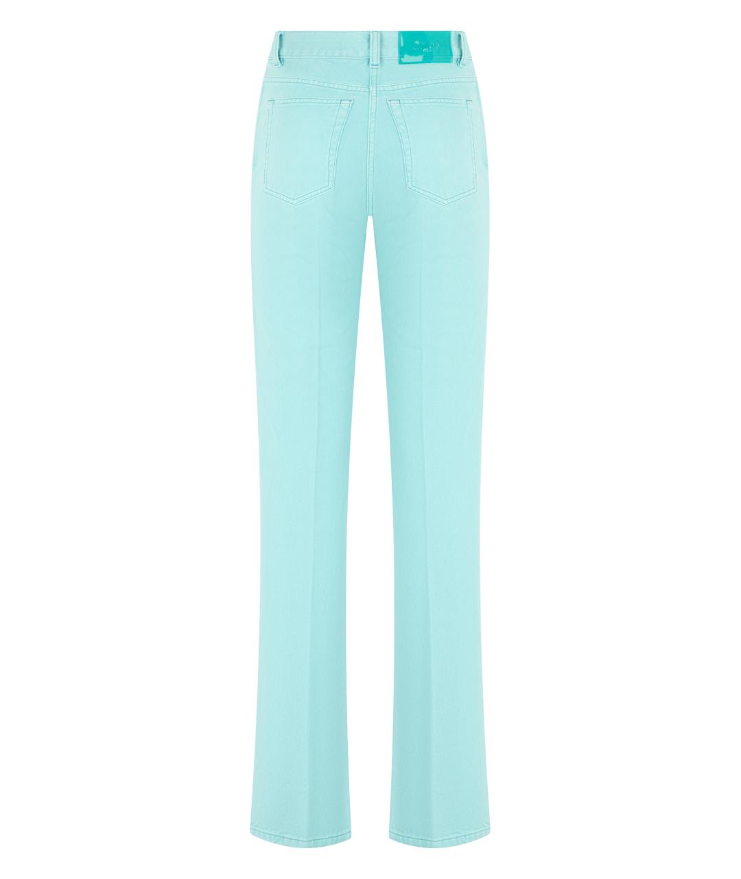 CHLOE Бирюзовые хлопковые прямые джинсы, фото 2