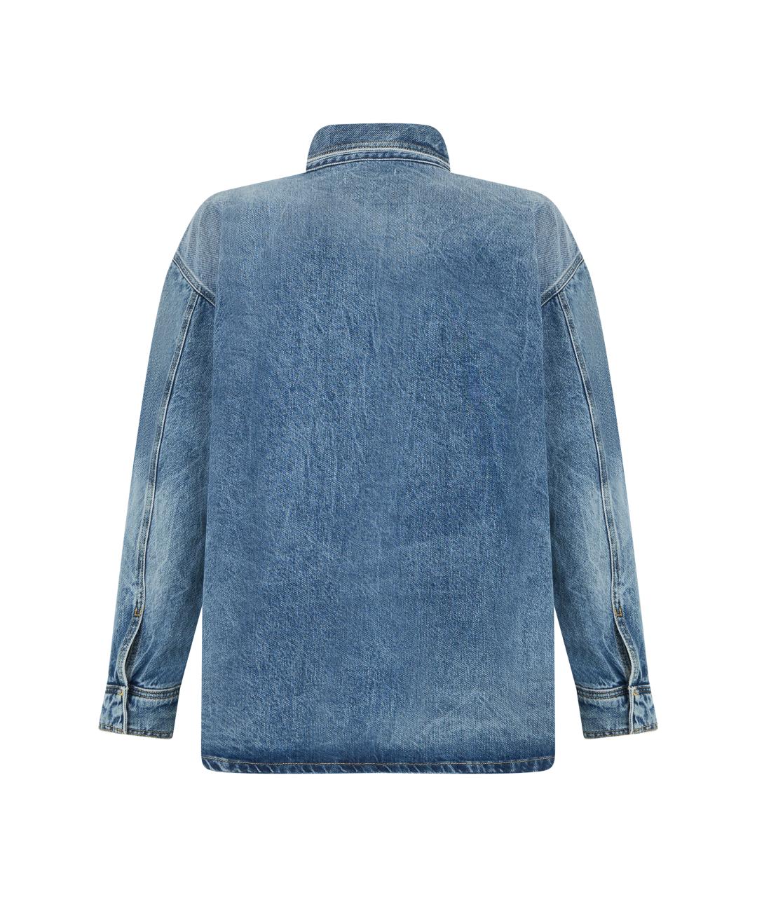 ICON DENIM Синяя хлопковая кэжуал рубашка, фото 2