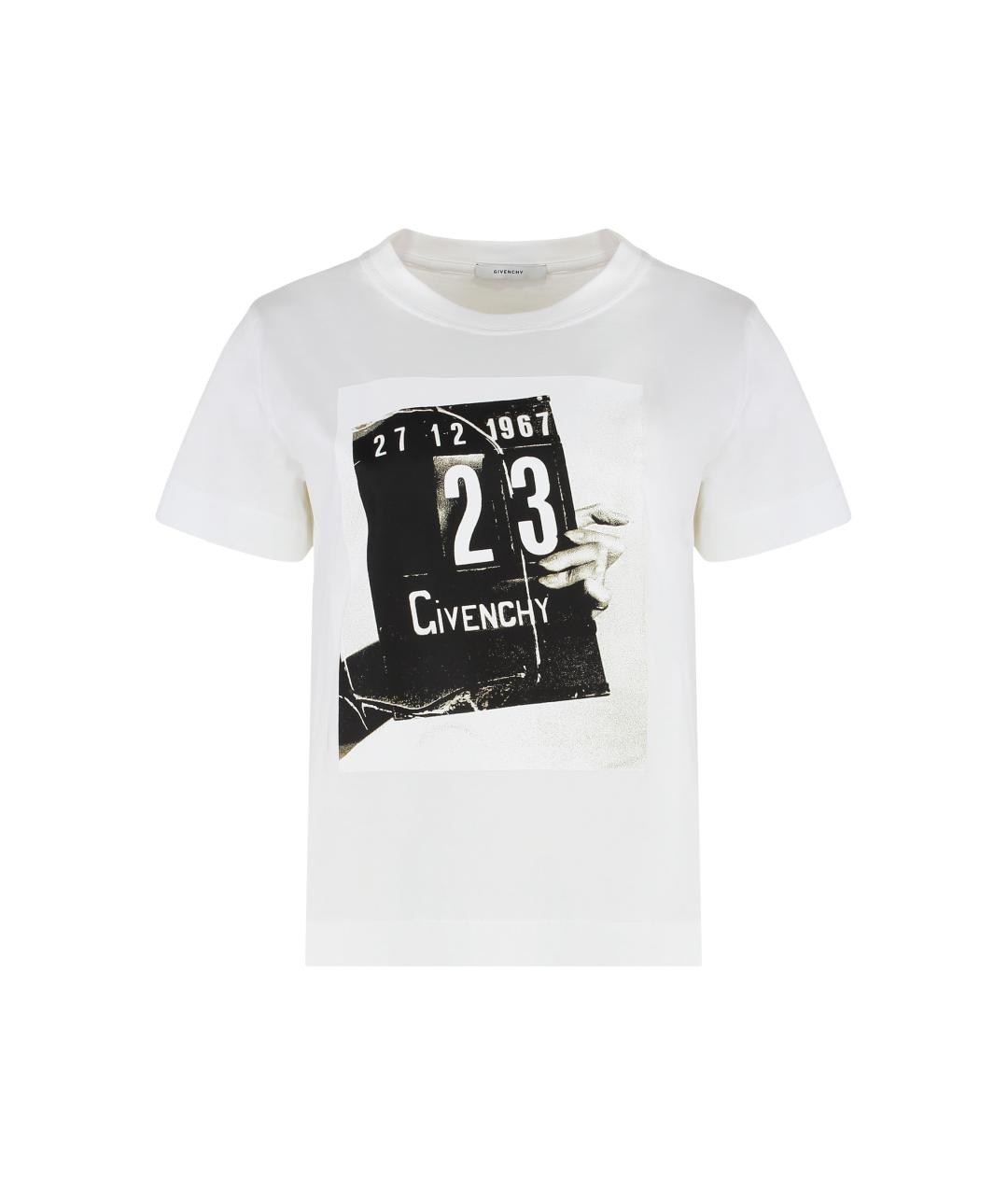 GIVENCHY Белая хлопковая футболка, фото 1