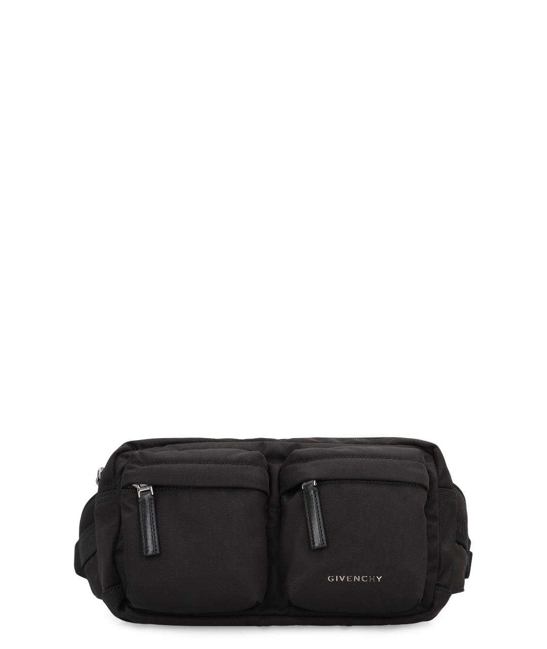 GIVENCHY Черная нейлоновая поясная сумка, фото 1
