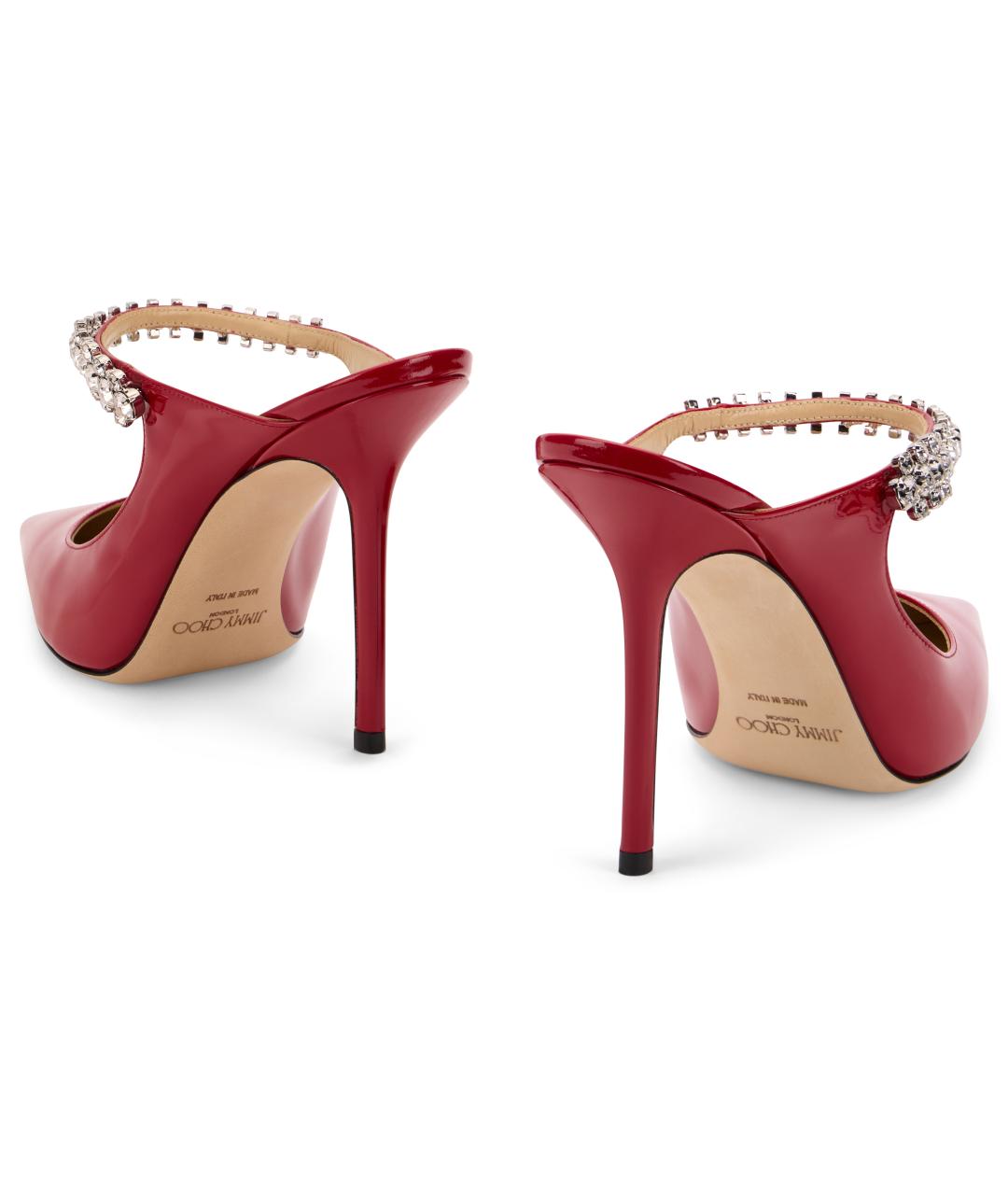 JIMMY CHOO Красные кожаные туфли, фото 3