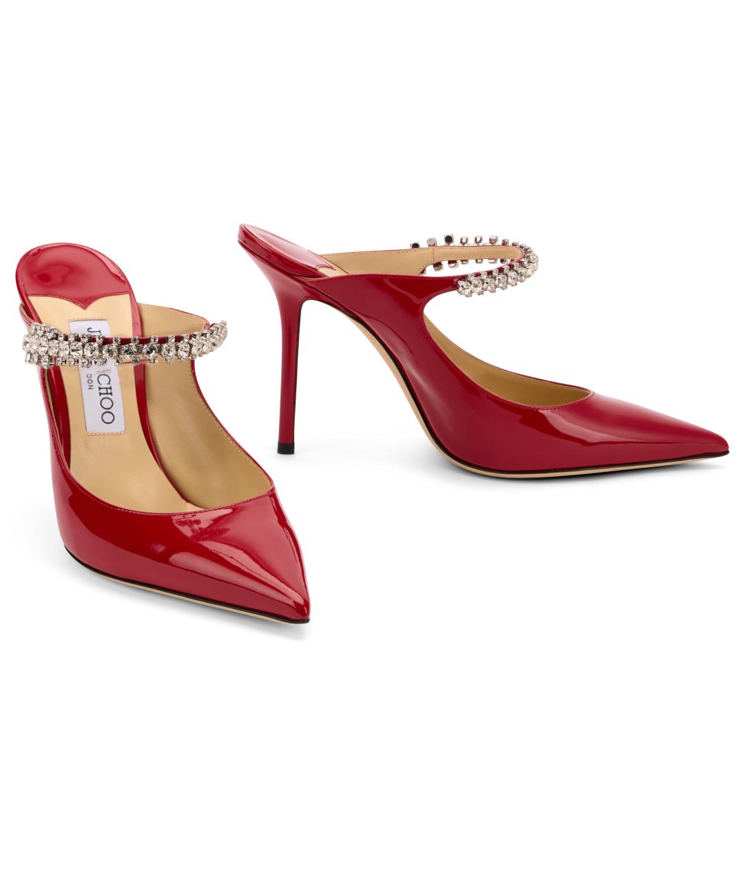 JIMMY CHOO Красные кожаные туфли, фото 2