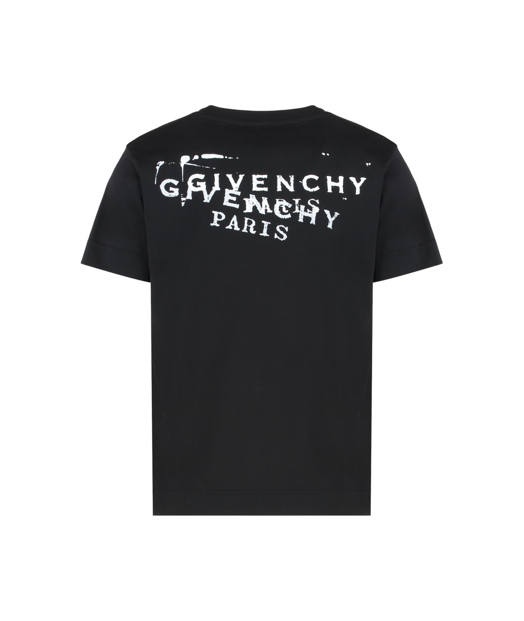 GIVENCHY Черная хлопковая футболка, фото 2