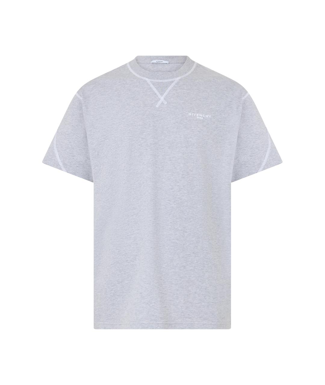GIVENCHY Серая хлопковая футболка, фото 1