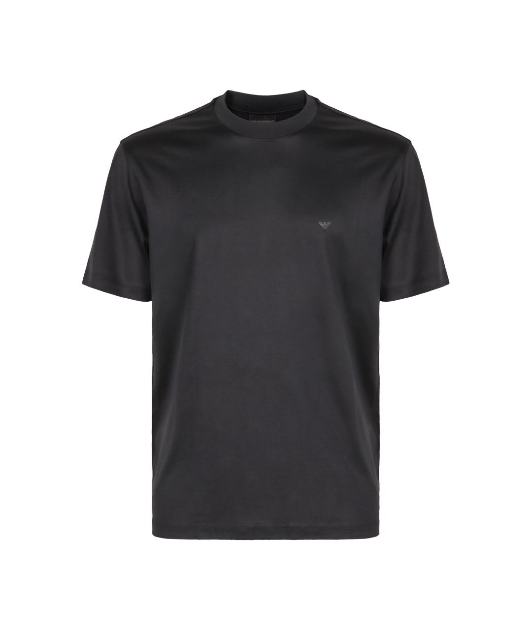 EMPORIO ARMANI Синяя хлопковая футболка, фото 1