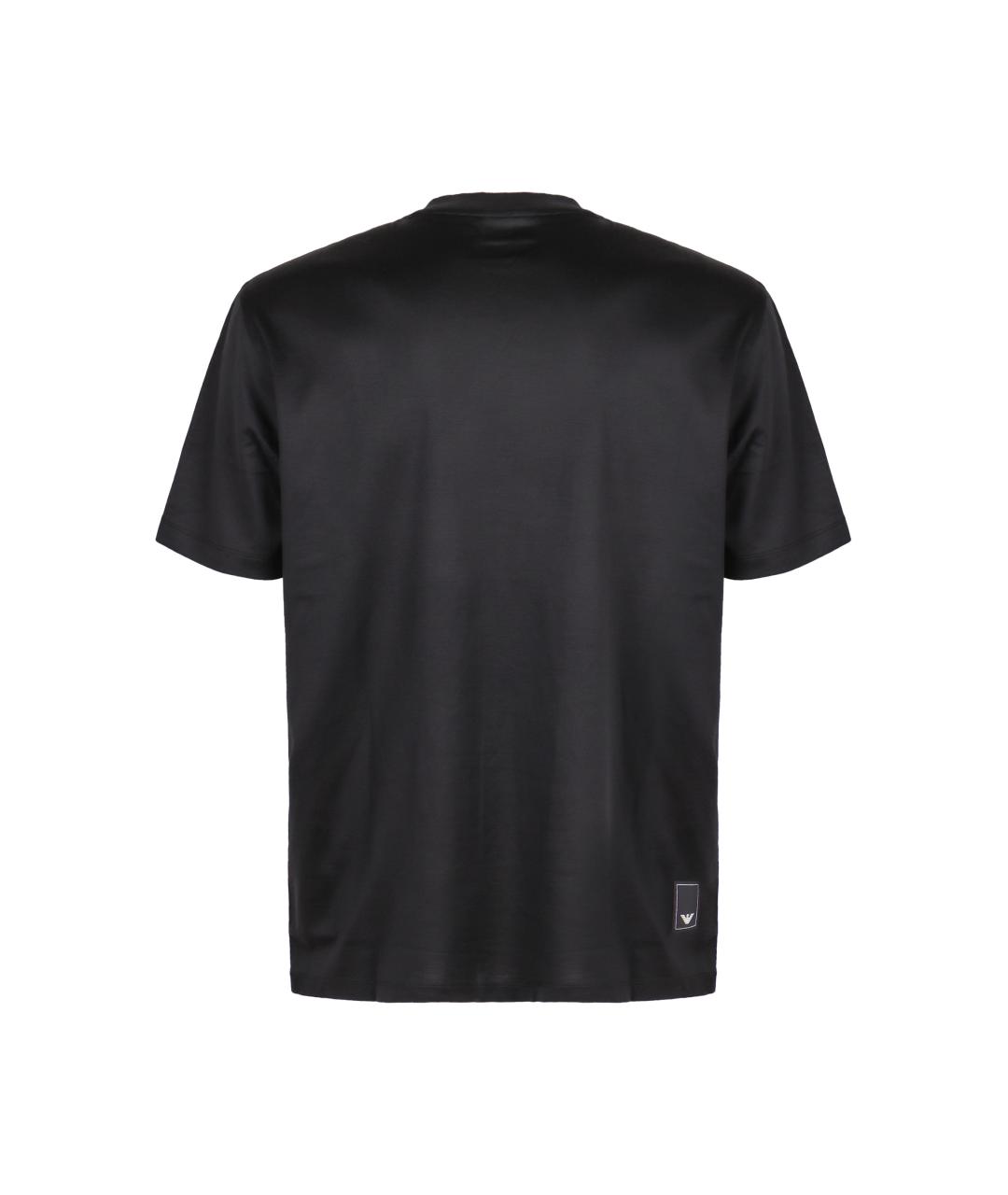 EMPORIO ARMANI Синяя хлопковая футболка, фото 2