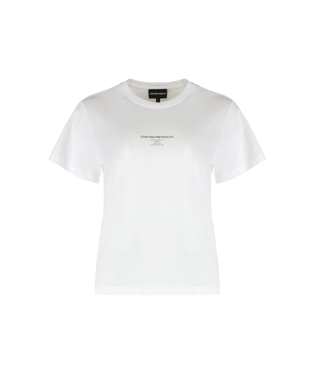 EMPORIO ARMANI Белая полиэстеровая футболка, фото 1
