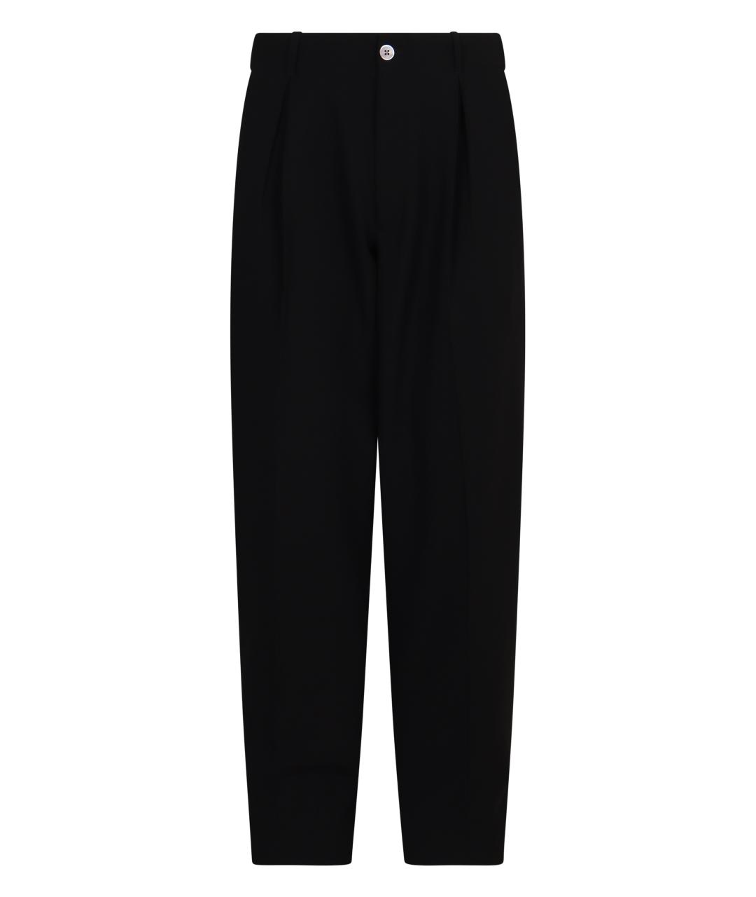 EMPORIO ARMANI Черные полиэстеровые повседневные брюки, фото 1