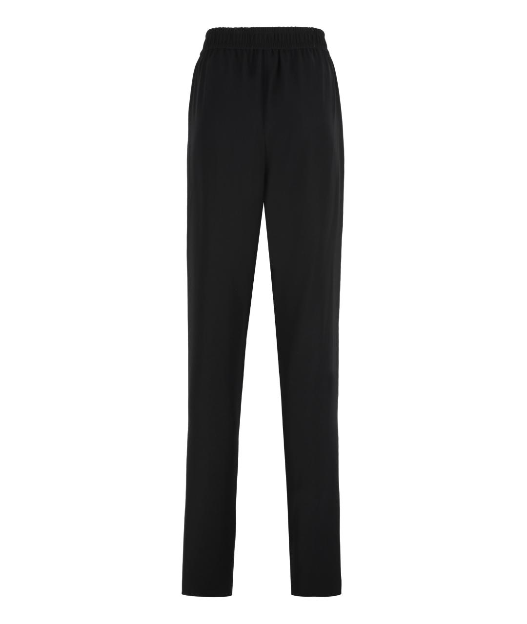 EMPORIO ARMANI Черные полиэстеровые прямые брюки, фото 2