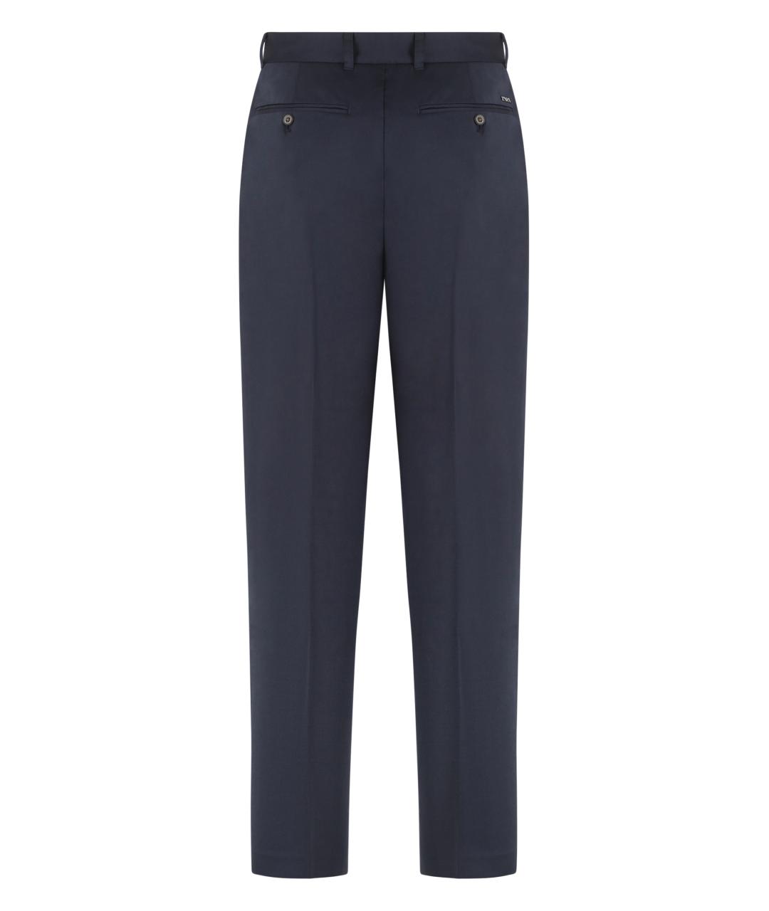 EMPORIO ARMANI Синие шерстяные классические брюки, фото 2