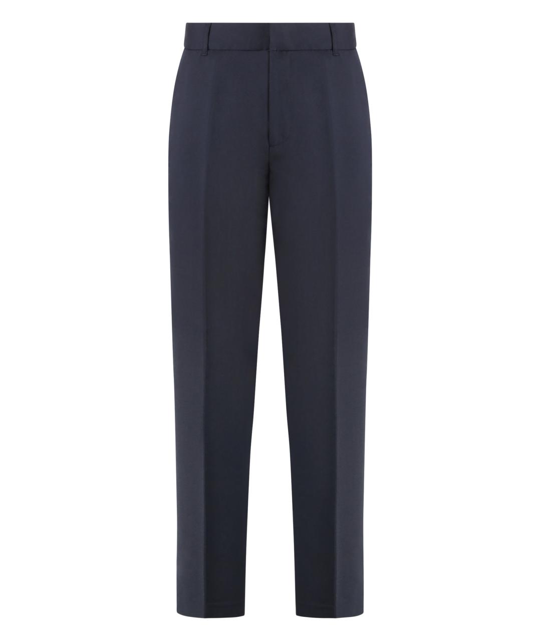 EMPORIO ARMANI Синие шерстяные классические брюки, фото 1